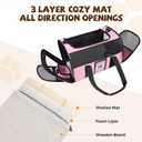 Soft Cat Carrier for Pets Up to 25 lbs, Cat Pet Travel Bag with Padded Shoulder Strap and Detachable Cat Food Bowl, Pet Dog Carriers for Small Dogs and Puppies, Travel Carry, Pink