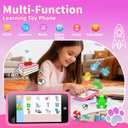 MOMILLA Kids Phone for Girls, 3.97" Touchscreen Kids Smart Phone, Toy Phones with 200+ Games, Dual Camera, Parent Mode, 16GB Card, White Noise, Silicone Case, Birthday Gift for Girls