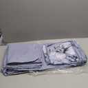 Luxudecor Floral Comforter Set Queen Size 7 Piece, Blue Flower Bed in a Bag, Elegant Gradient Floral Comforter with Sheet Set, Soft Seersucker Microfiber Bedding Set for All Season (Blue, 90"x90")