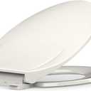 Commercial Toilet Seat, Soft Close Lid, No-Wiggle Bottom Lock, Durable Easy-Clean Plastic, Quick Install, Family Bathroom Solution for Home & Public Restrooms, Multiple Colors & Sizes