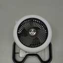 Portable Rechargeable Camping Fan with LED Lantern-40Hrs, Battery Operated Oscillating Fan with Remote, 3 Speeds for Tents, Outdoor, RV, OutageBlack