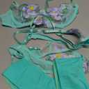 Kaei&Shi Floral Embroidered Garter Belt Set,Sheer Lingerie Sets for Women Sexy,Wedding Night Valentines Boudoir Outfits (Medium, Mint Green)