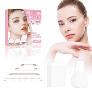 Face Lift tape Invisible, Face Lift Tape with 8 bands, Neck Tape lifting InvisibleV-Shaped Instant Face Tapes for Lifting Sagging Skin Eyes Double Chin Wrinkles Waterproof (180PCS) (0.01 Ounce (Pack of 180))