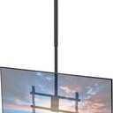 VIVO Ceiling Swivel TV Mount for 43 to 86 inch Screens, Telescoping Height Adjustment with 5.5ft Extension Pole, Fits Pitched/Vaulted Roof, Holds 132 lbs, Black, MOUNT-VC86-5