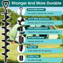 Ground Anchors Screw in, Heavy Duty Ground Trampoline Stakes High Wind Tent Stakes for Tent, Trampoline, Gazebo, Carport, Trap Anchor, Canopies, Swing Set