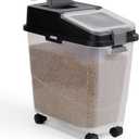 Mighty Tuff Airtight Dog Food Storage Container, Up to 36 lbs, with Portion Scoop  BPA Free Airtight Pet Food Bin on Wheels (Base)