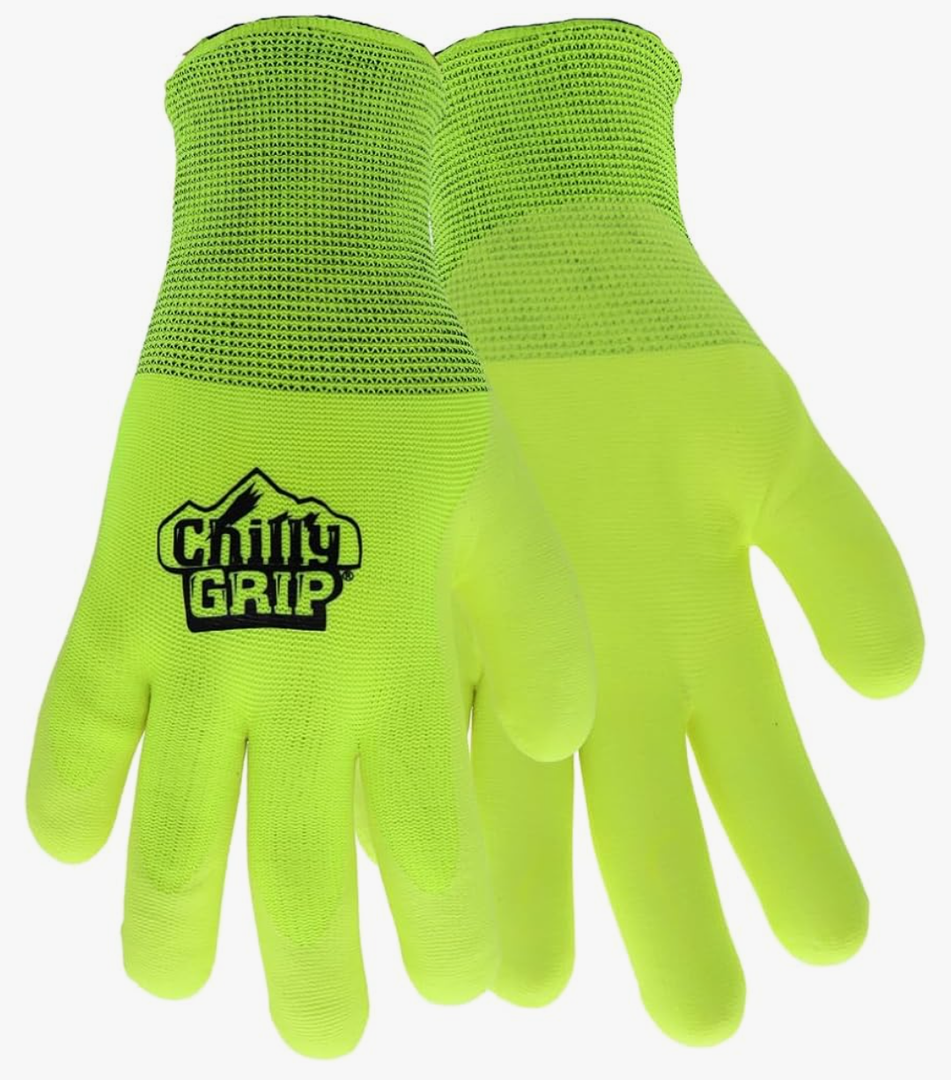 Chilly Grip A319 Yellow Water Resistant Gloves, Pair Of Two Left Gloves, M