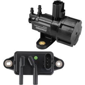 EGR Pressure Feedback Sensor DPFE15 + EGR vacuum solenoid valve vs63 Replacement for Ford F-150 E-150,E-250,Explorer,Ranger,Escape,Mustang,Lincoln Town Car,Mercury Cougar,F77Z9J460AB, F77Z9J460AB