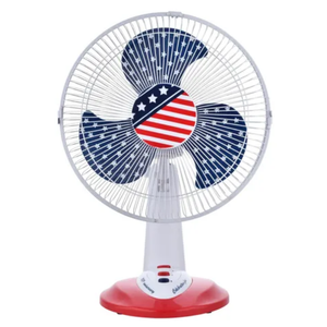 USA 250th Anniversary 12-Inch Oscillating Table Fan, Quiet, 3 Speeds