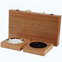 19x19 Go Game Set,Wooden Foldable Go Game Board Set, Traditional Weiqi Tabletop Strategy and Skill Game Puzzle Games for Adults Travel Folding Gift Box Board