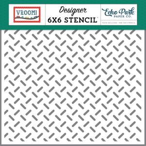 Vroom!: Car Crosshatch Stencil