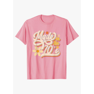 MadeIn The 70S Retro During 1970s Groovy Birthday T-Shirt M