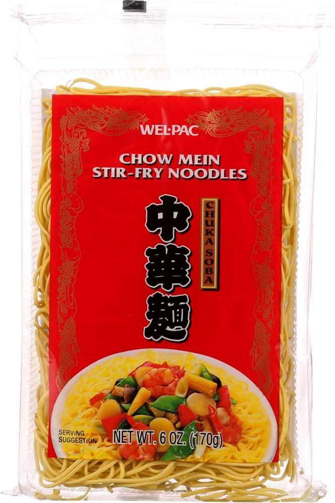 Welpac Chow Mein Stir-Fry Noodles, 6 Ounce (Pack of 12) (EXP 03/25/27)