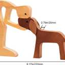 Pawfect House Wooden Pet Carvings, Whimsical Statues Home Decor, Handmade Man and Dog Figurines, Dogs Statue Home Decor, Christmas Shelf Decor, Birthday Gifts for Men, Dog Dad, Pet Lovers