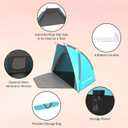 Beach Tent Sun Shelter - Sport Umbrella with UV Protection, Zip Up Porch for Privacy, and Carry Bag - Shade for Families by Wakeman Outdoors