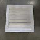 22"W x 22"H Rectangle Surface Mount PVC Gable Vent: Functional, w/ 1-1/2" x 2" Brickmould Frame