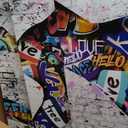 KREATIVE ARTS 3 Pieces Graffiti Paintings Canvas Wall Art Hand Heart Gesture Pop Art Posters Prints Romantic Bedroom Decor Modern Giclee Artwork Framed Ready to Hang Each Panel 12x24 Inches