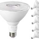 EDISHINE Flood Lights Outdoor, Dimmable PAR38 LED Outdoor Flood Light Bulbs, 120W Equivalent, IP65 Waterproof for Yard, Garage, Porch, 5000K Daylight White, 18W 1800LM, E26 Base, 6 Pack ETL Listed