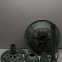 Alpine Corporation 40" Tall Outdoor 3 Tier Pedestal Water Fountain with Vintage Birdbath Accent, Garden Decor, Green