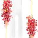 Fomcet 7.2FT Metal Arch Backdrop Stand Gold Wedding Arched Frame for Ceremony Birthday Party Graduation Bridal Baby Shower Anniversary Background Decoration