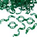 100 Pcs Plant Support Clips,Plastic Clips for Securing Plants,Tomato Vine Clips,Plant Fixing Clips,Garden Clips for Climbing Plants,Grape and Vine Vegetables (100, Green)