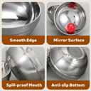 10 Pack Stainless Steel Bowls, 5 Inch Snacks Bowl 15 Oz Soup Bowl Double Walled Insulated Metal Serving Dishes for Sauces, Rice, Noodle, Ice Cream
