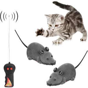 Remote Control Toy for Cats, Electronic Rat Toy for Kitten Funny Chasing Simulation Animal Toys Pet Novelty Gift(Gray)