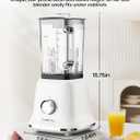 Professional Blender For Smoothies, 58 Oz Glass Jar, Glass Blender Including Puree & Crush Ice Functions, 750 Watts, B02 (white)