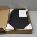 SAIJI Leather Laptop Bed Tray Table, Adjustable Laptop Stand with Removable Stopper, Portable Lap Desks with Foldable Legs, Notebook Stand Breakfast Reading Desk for Sofa Couch((Medium, Black)