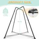 Swing Stand Frame with Sensory Pod Swings and Chair, Sensory Swing Set, X-Shaped Swing Frame, Heavy-Duty Metal Hammock Chair Stand for for Adults Indoor and Outdoor 330LBS(Mint Green)