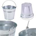 15 Pack 6 Inch Galvanized Metal Buckets with Handles, Rustic Metal Ice Buckets for Party Decor, Wedding Favors, Home Decor, Classroom Storage & Garden Planters(Silver)