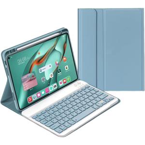 AnMengXinLing Keyboard Case for iPad 9th/8th/7th Generation/Pro10.5/Air 3rd Gen, Candy Slim Magnetic Detachable Keyboard Tablet Cover with Pencil Holder for iPad9/iPad8/iPad7/Air3/pro10.5, Blue