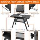 Adjustable Grill Stand for Ninja Outdoor Woodfire Series OG700 OG800 OG900 Series OO101 Woodfire Pizza Oven, Grill Cart for Ninja MO201 Artisan Pizza Oven, Replace for Ninja XSKUNSTAND Outdoor Stand