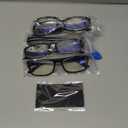 Gaoye 3.0 Professional Reading Glasses for All Day - Computer Readers with Blue Light Protection - Value Pack (B1-5 Pack Light Black)