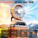 30L Bucket Portable Misting Fan, 30000mAh Rechargeable Battery Powered Oscillating Cooling Fan, 4 Strong Winds, Brushless Motor Outdoor Fans for Fishing/Travel/Garden/Golf/Tent/Office