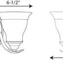 Progress Lighting P3190-09 1-Light Bath Bracket, Brushed Nickel, 6-1/2-Inch Width x 11-Inch Height
