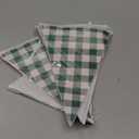 Jetec 49ft Pink Green Gingham Camp Bride Banner Camping Bachelorette Decorations Pink Green Plaid Fabric Pennant Bunting Flag Garland Streamer for Glamping Wedding Bridal Baby Shower Party Decorations