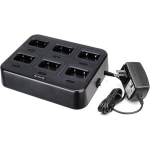 Retevis RT68 NR10 Six-Way Charger, Multi Unit Rapid Charger for Retevis RT68 RT68H NR10 Walkie Talkie and Battery (1 Pack)