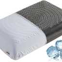 SAPHREAS Cooling Gel Memory Foam Pillow for Side, Back and Stomach Sleepers, Standard Size Cool Bed Pillow for Sleeping, Removable & Machine Washable, Light Grey