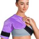 REVIX Shoulder Ice Pack Reusable Gel Ice Wrap for Shoulder Fatigue, Promotes Post-Workout Recovery, Cold Therapy Compression for Man and Women, Purple