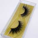 Alluring 3D Mink Lashes Reusable Strip, 100% Siberian Mink Fur False Eyelashes, Hand-made Cruelty Free Cat-Eye, Nice & Fluffy KR12