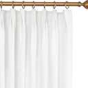 Pinch Pleated Linen Curtains, 92 Inch Long, Light Filtering Curtain with Hooks, Pinch Pleat Drapes Neutral Modern Farmhouse for Living Room Bedroom Office, 1 Panel, 50 x 92 in (Cream White)
