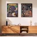 upsimples 22x28 Poster Frame, Display Pictures 18x24 with Mat or 22 x 28 Without, Wall Hanging Picture Frames, Black, 1 Pack