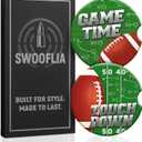 Swooflia Car Coasters for Men - Touch Down Ceramic Car Cupholder Coaster Cool Absorbent Mat Coaster with Cork Base 2 Pack Automotive Cup Holder Accessories New Driver Gifts
