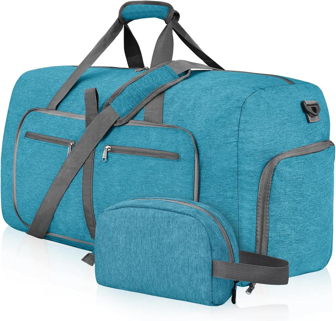Felipe Varela Duffle Bag with Shoes Compartment and Adjustable Strap,Foldable Travel Duffel Bags for Men Women,Waterproof Duffel Bags