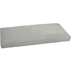 Sorra Home Sunbrella Corded Bench Cushion - Fade & Water Resistant, Outdoor & Indoor Long Patio Furniture Cushion with Plush Foam - Canvas Granite (57" x 24" x 2")
