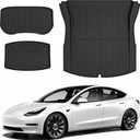 Pedigree Custom Fit TPE Trunk Mats for Tesla Model 3 2025/2024/2023/2022/2021 (Black, 8"L x 2"W x 3"H)