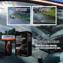 2 x Glass Oil Film Remover for Car, Roll-On Glass Compound with Cleaning Board, All-Weather Windshield Kit, Easy-to-Apply and Clean