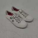 Blowfish Malibu Girl's Wander-k Sneaker (3 Little Kid, White Maze/Silver Glitter)