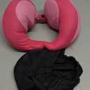 INFANZIA Kids Chin Supporting Travel Neck Pillow, Helps Support Head and Neck, Comfortably Designed for Head, Neck, and Chin Support - Gifts for Toddler/Child/Kids, Pink